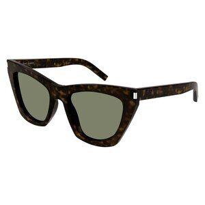 A0653Z New SAINT LAURENT Havana Cat Eye SL 214 Kate 033 Sunglasses Women